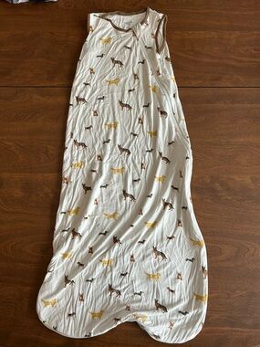 Kyte BABY Cream Sleep Sack with Brown and Yellow Dog Print 0.5 TOD